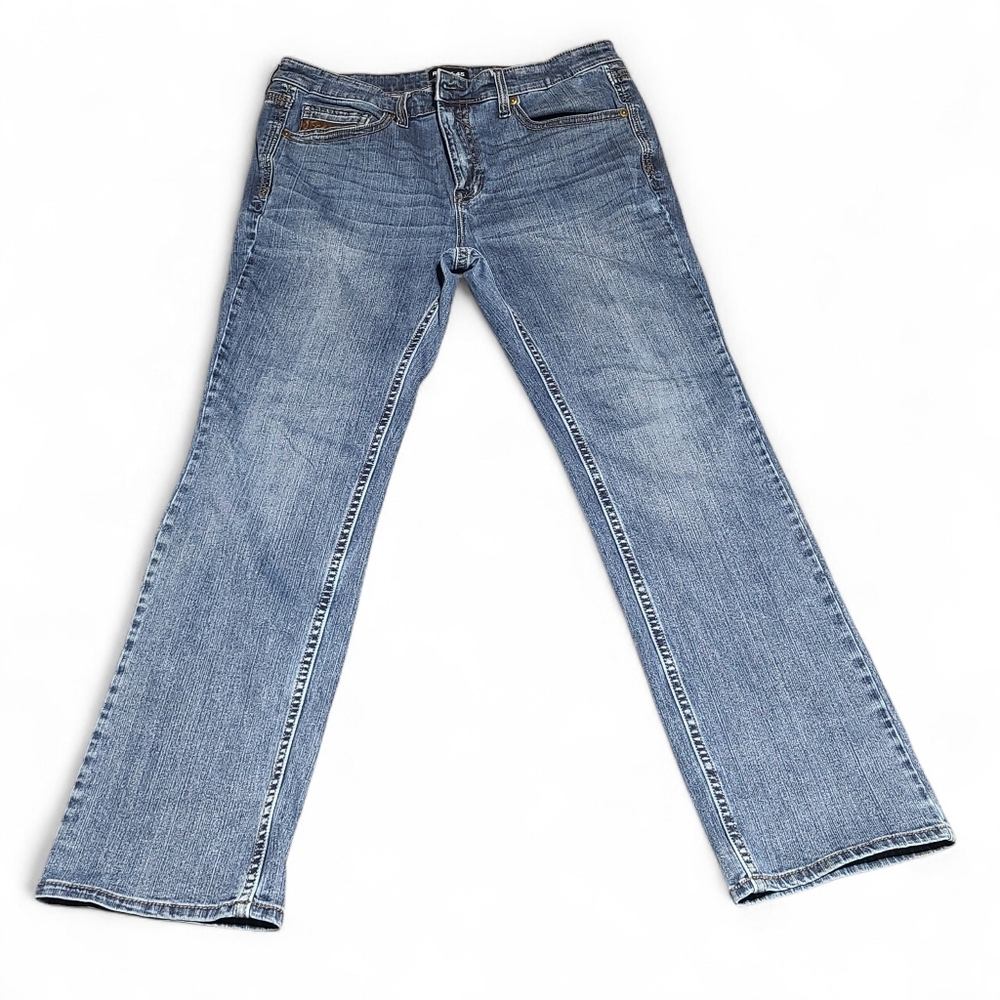 Rank 45 Men's Jeans 38W X  32L Medium Wash Relaxed Or Straight Leg Boot Barn